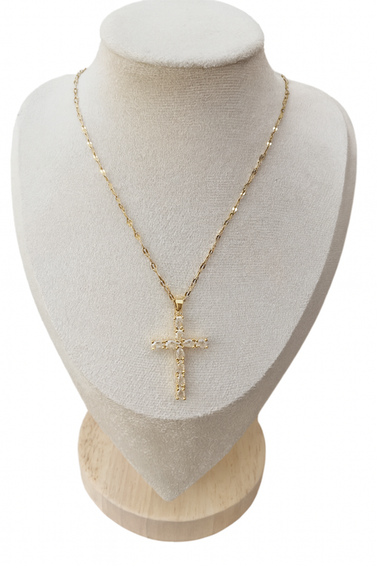 CRISTAL CROSS COLLANA CROCE CON ZIRCONI